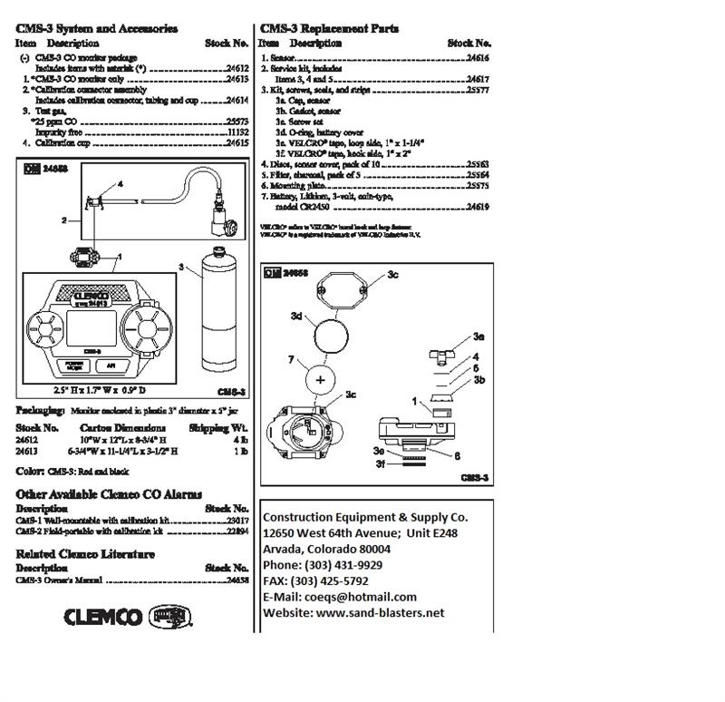 Detector de Monoxido de Carbono (CO) CLEMCO CMS-4 - QCLAB - Defelsko -  Magnaflux