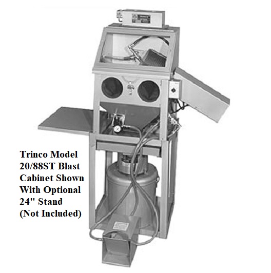 Trinco Model 20 88st Benchtop Suction Blast Cabinet With Dust